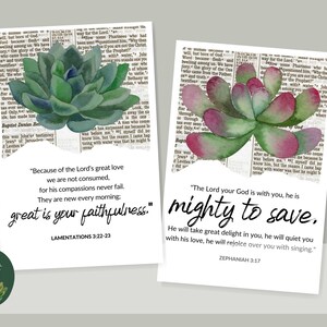 Printable Succulent Bible Verse Cards - Etsy