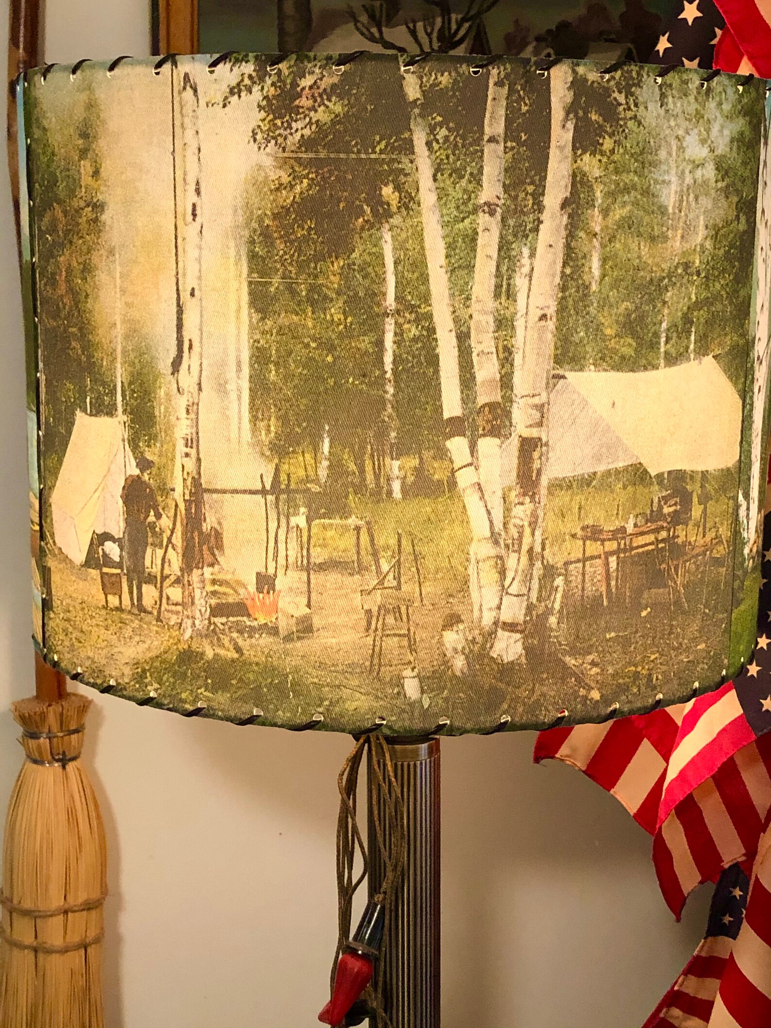 Vintage Camping Scenes Lamp Shade. Great for Cottage Camp | Etsy