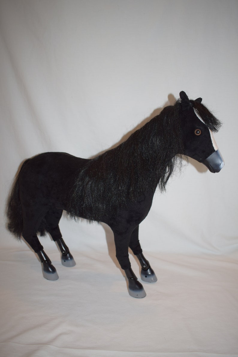 Big 19 Inch Articulated Black Horse Toy Figure Etsy