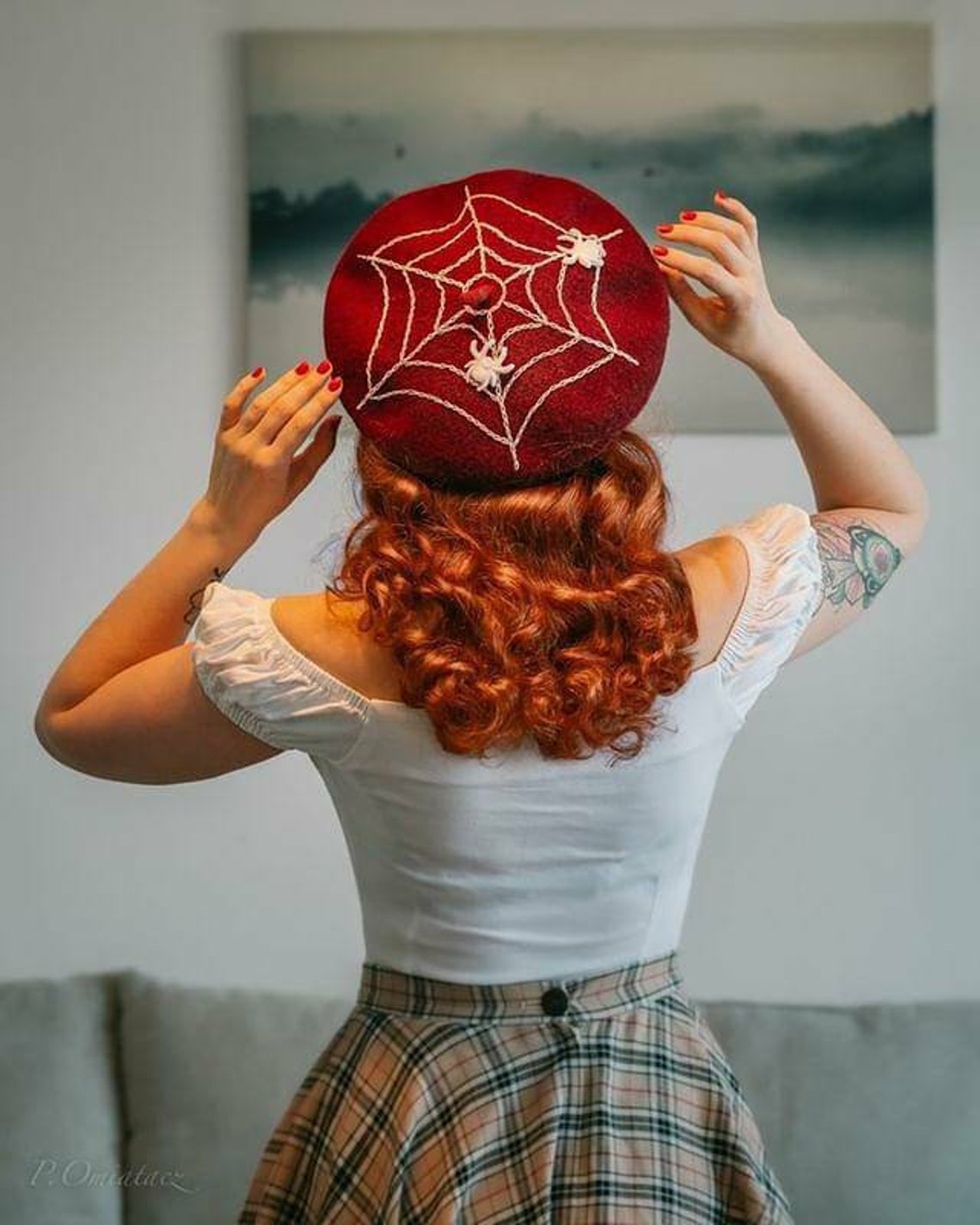 spider web beret