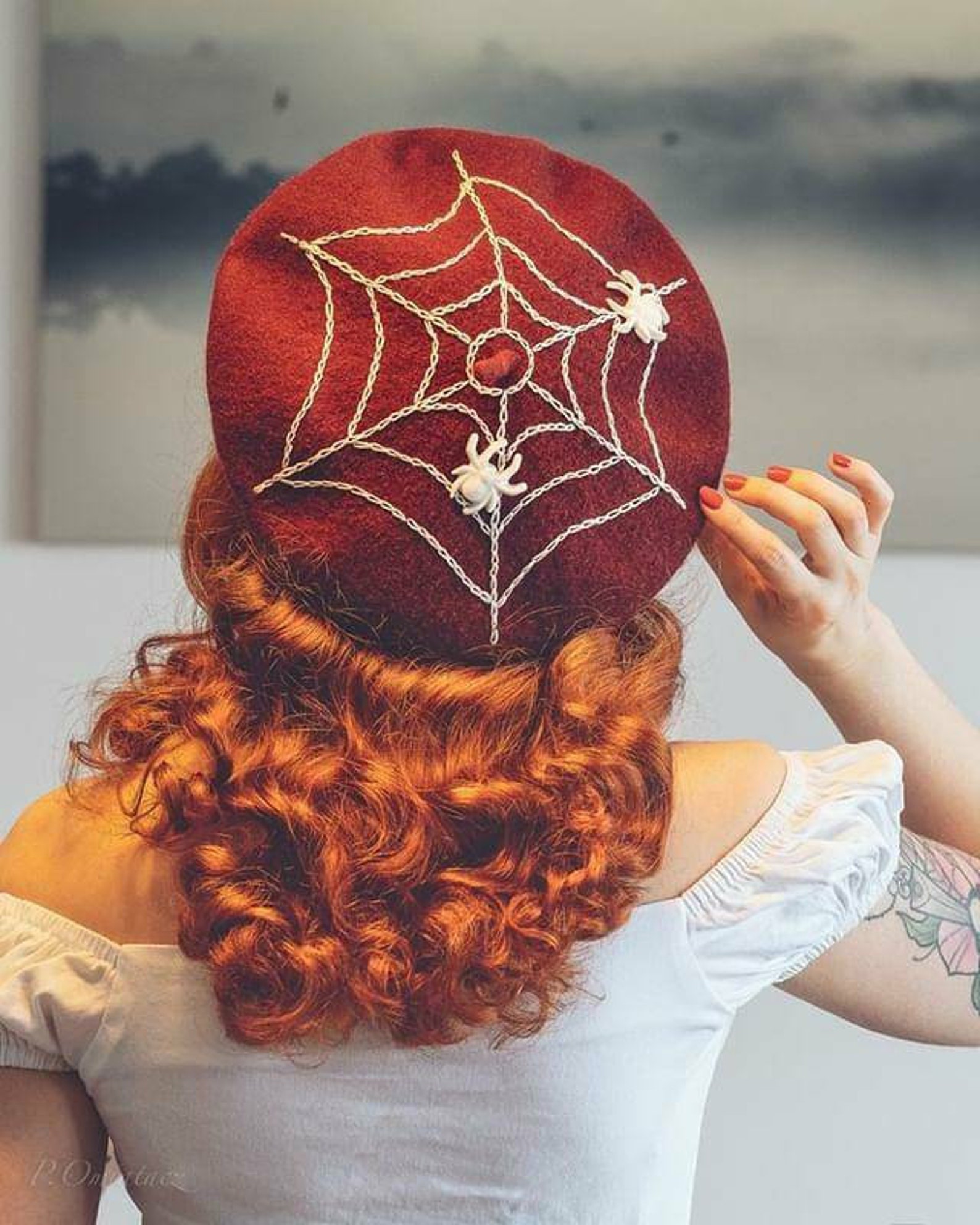 spider web beret