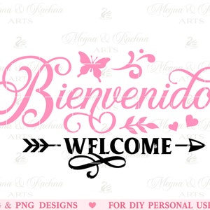 Bienvenidos Svg, Spanish Welcome Sign Svg, Bienvenidos Sign, Spanglish Svg, Latin Svg, Spanish Home Sign, Welcome Sign Svg, Mexican Svg Png image 1