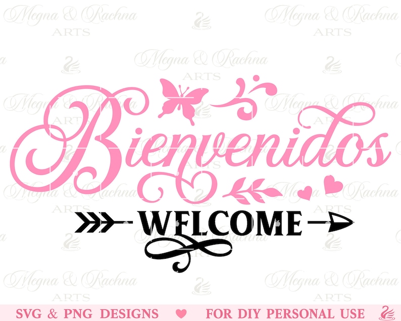 Bienvenidos Svg, Spanish Welcome Sign Svg, Bienvenidos Sign, Spanglish Svg, Latin Svg, Spanish Home Sign, Welcome Sign Svg, Mexican Svg Png image 1