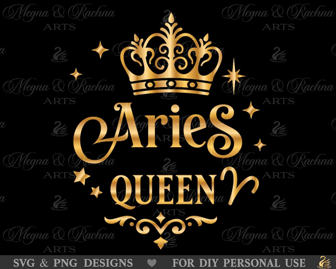 Aries Queen Svg, Aries Zodiac Svg Aries Svg for Women Afro Queen Svg