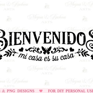 Bienvenidos Svg, Bienvenidos Sign, Spanish Welcome Sign Svg, Mexican Svg, Latin, Mi Casa Es Su Casa Svg, Spanish Home Sign, Welcome Sign Svg image 2