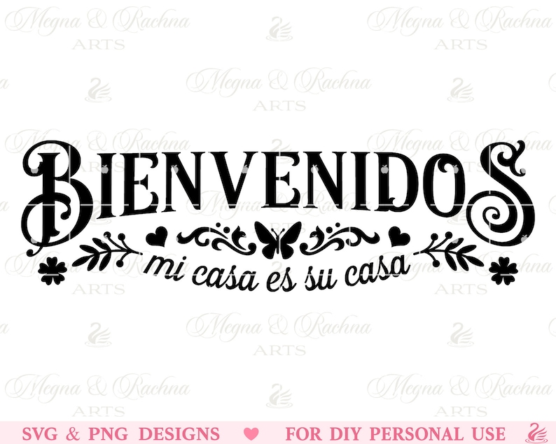 Bienvenidos Svg, Bienvenidos Sign, Spanish Welcome Sign Svg, Mexican Svg, Latin, Mi Casa Es Su Casa Svg, Spanish Home Sign, Welcome Sign Svg image 2