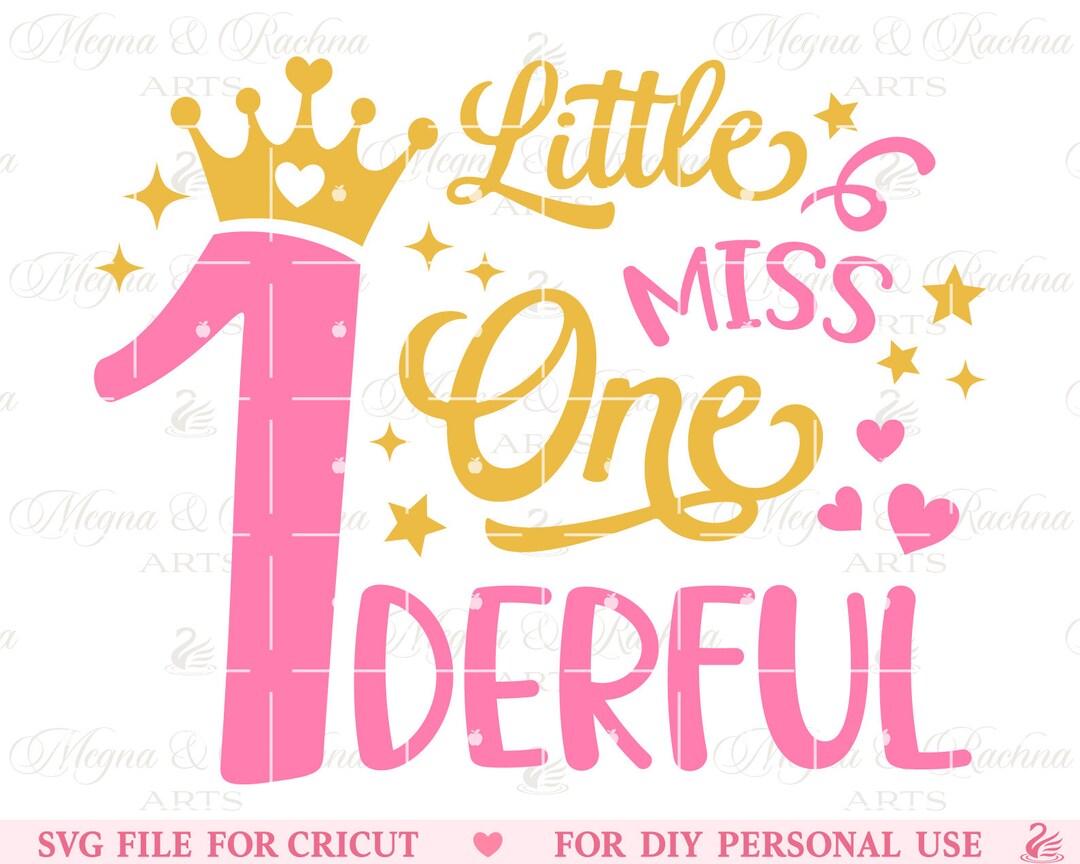 Little Miss One Derful Svg Happy Birthday Svg Birthday Svg 1st