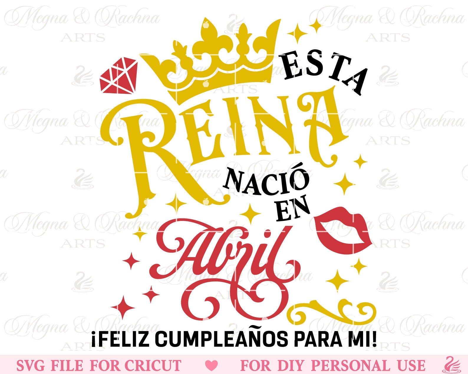 Esta Reina Nació en Mayo Feliz Cumpleaños para Mi Svg Una Etsy España