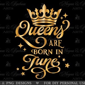 Rainhas Nascem em Junho Svg PNG, Rainha de Junho Svg PNG, Aniversário de Junho Svg, Aniversariante Svg, Rainhas Svg PNG, Camiseta de Junho, Garota de Junho Svg