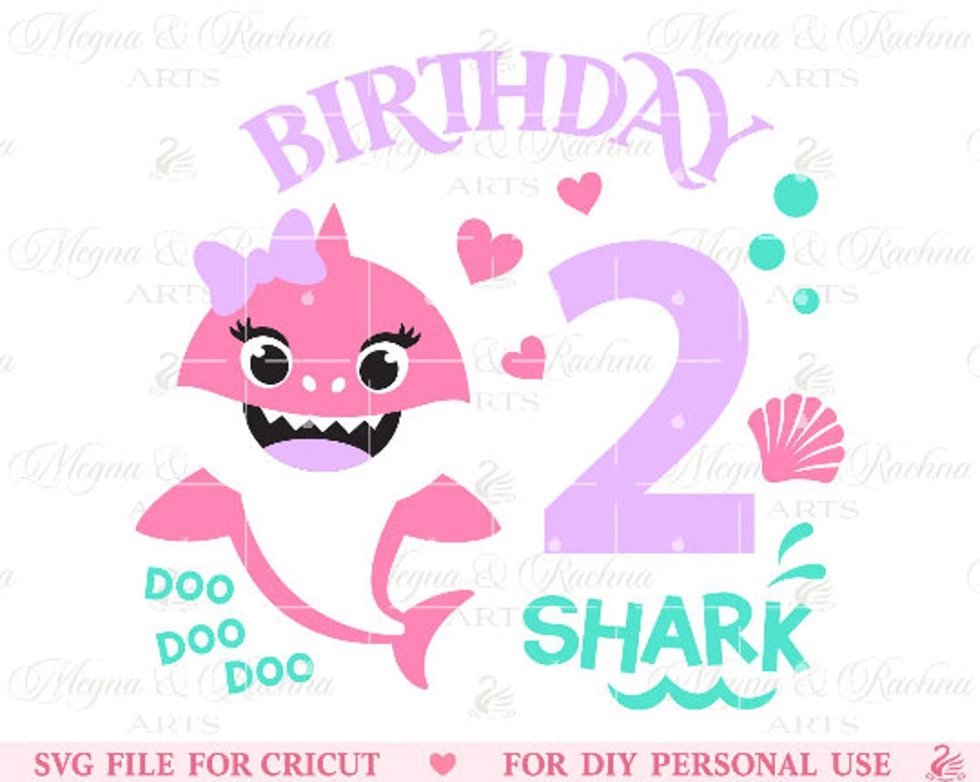 2nd Birthday Shark Svg, Shark Doo Doo Svg, Shark Birthday Svg, Birthday