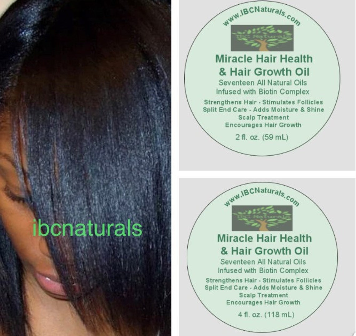 Miracle Hair Growth Oil. Stop hair loss. Regrow Hair. Biotin Etsy