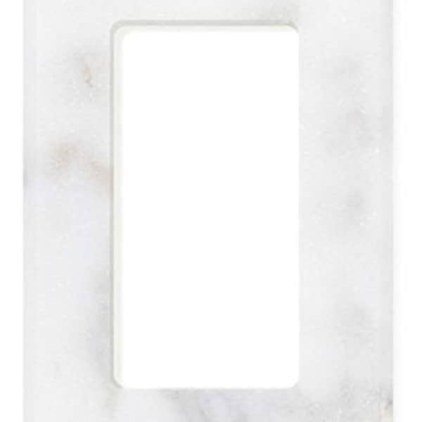 Italian Calacatta Gold Marble Single Rocker Switch Wall Plate / Switch Plate / Cover - Polished