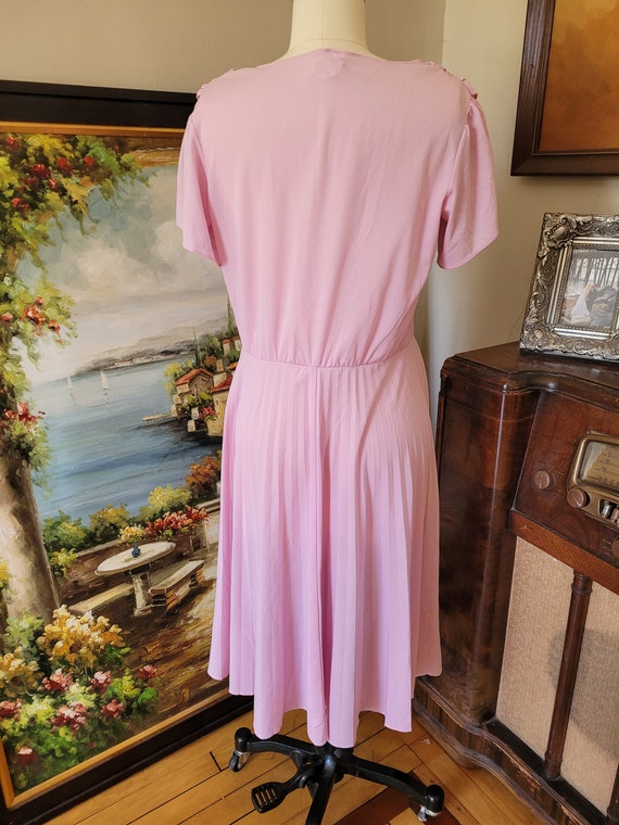 80's light pink valley girl dress Large 10 - image 5