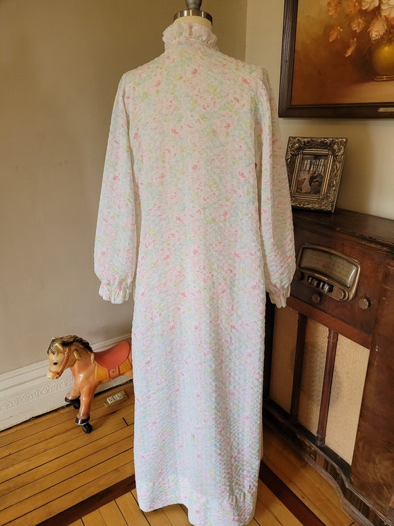 Miss Elaine vintage 80's floral cotton house coat… - image 5