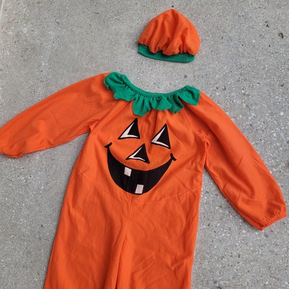 Vintage kids Halloween Pumpkin jumper costume siz… - image 2