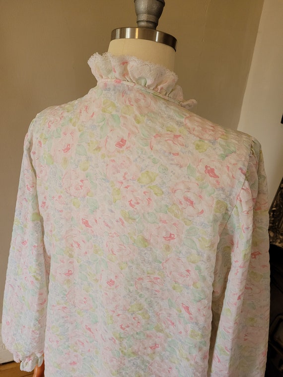 Miss Elaine vintage 80's floral cotton house coat… - image 6