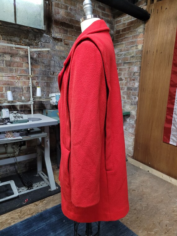 80's Red Women's vintage coat Jacket Large - image 5