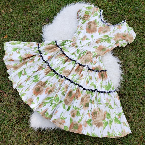 Western Fashions 1950's Fall Swing Square Dance Dress Floral