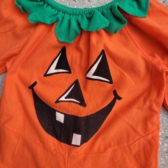 Vintage kids Halloween Pumpkin jumper costume siz… - image 4