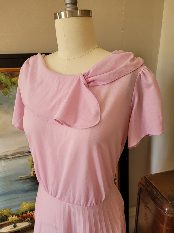 80's light pink valley girl dress Large 10 - image 3