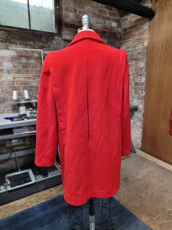 80's Red Women's vintage coat Jacket Large - image 7