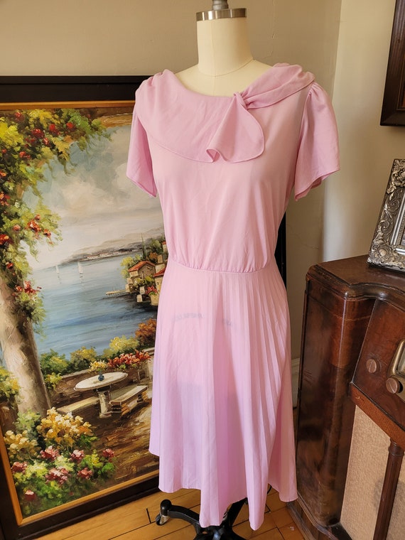 80's light pink valley girl dress Large 10 - image 2