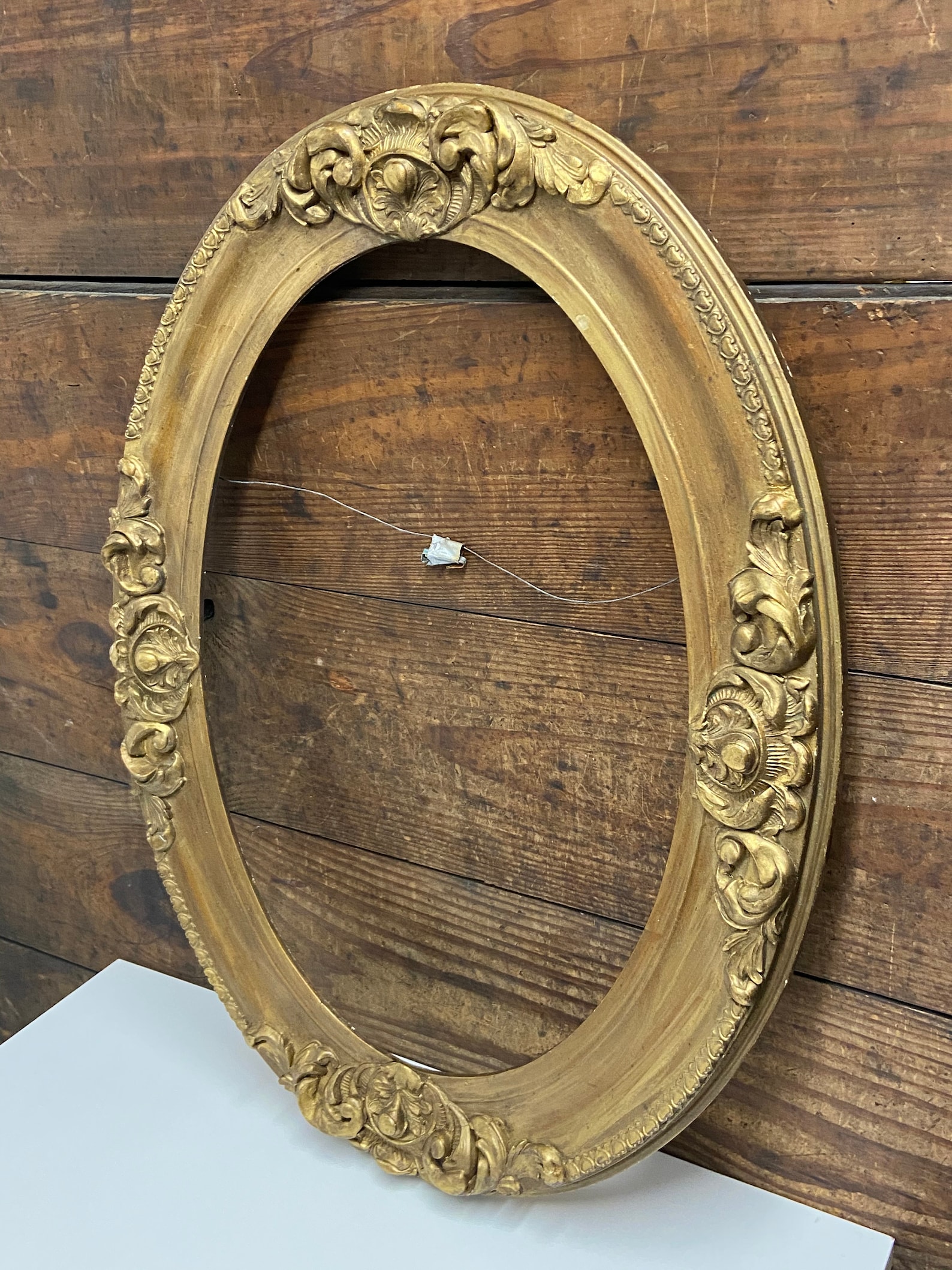 Beautiful Antique Large Wood Ornate Oval Frame Gold Gilt Etsy