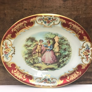 Vintage Dahar Tray, Dahar Decorated Ware, Vintage Floral Tray, 70&#39;s Floral Tray, Vintage Serving Tray, Victorian Serving Tray