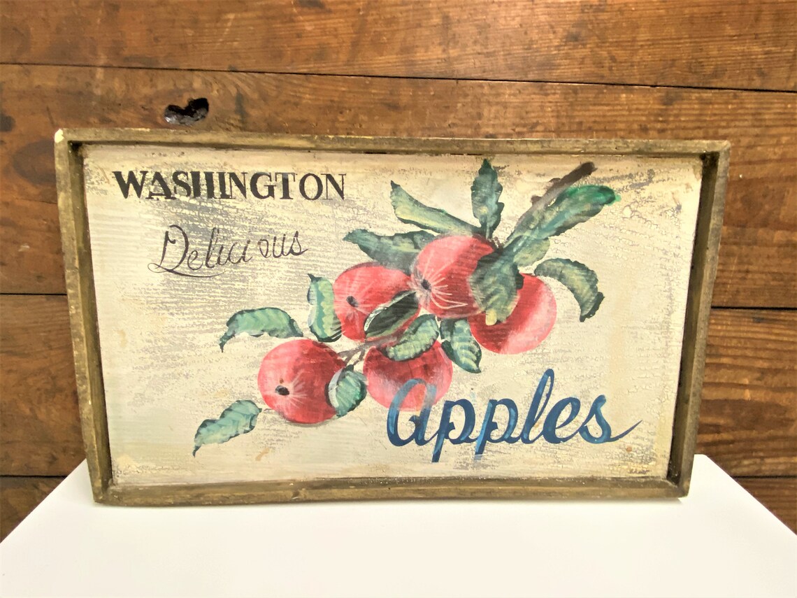 Vintage Distressed Wood Sign Washington Apples Sign Old Wood | Etsy