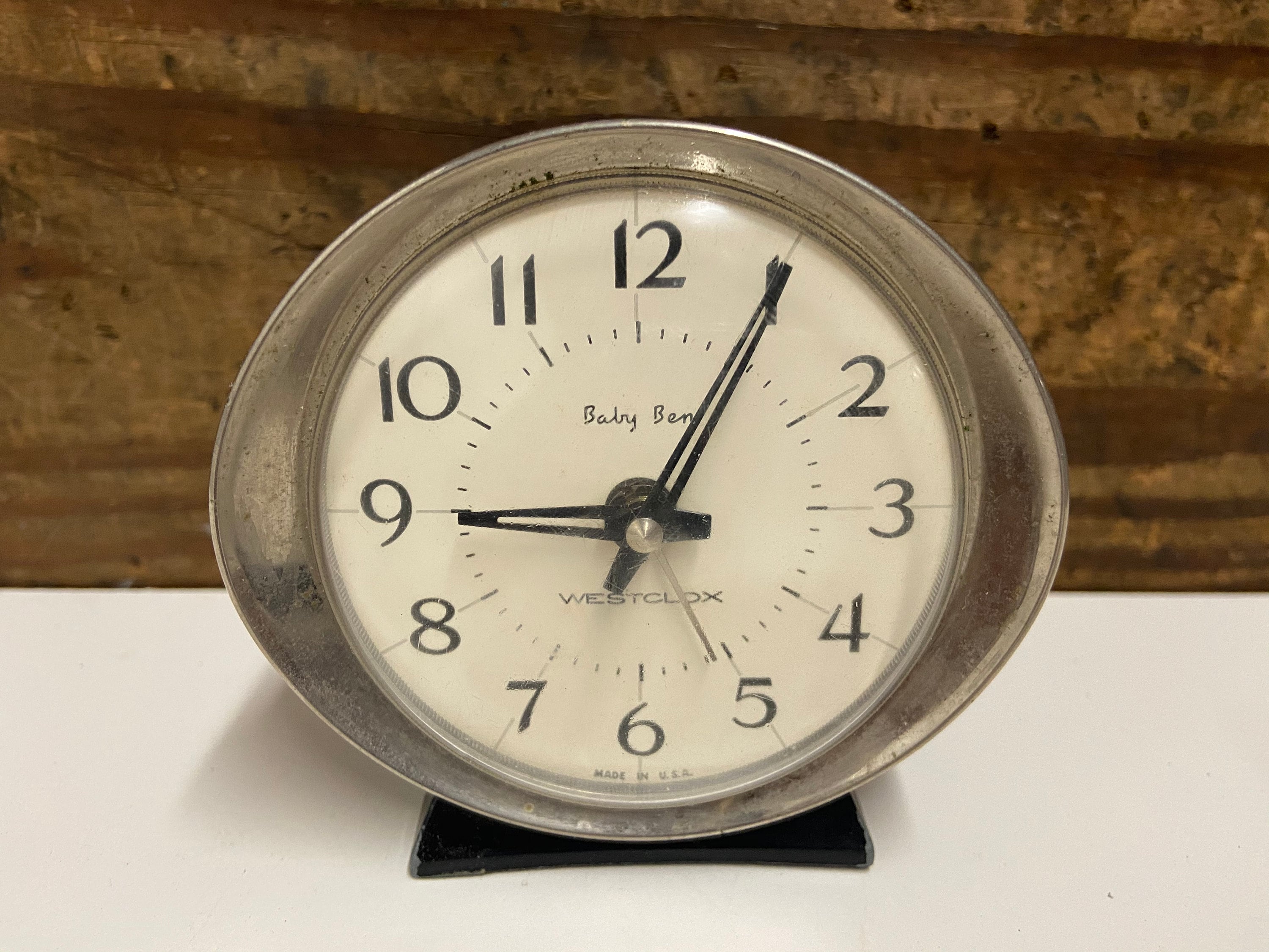 Vintage Westclox Baby Ben Alarm Clock Silver Metal and Black Etsy