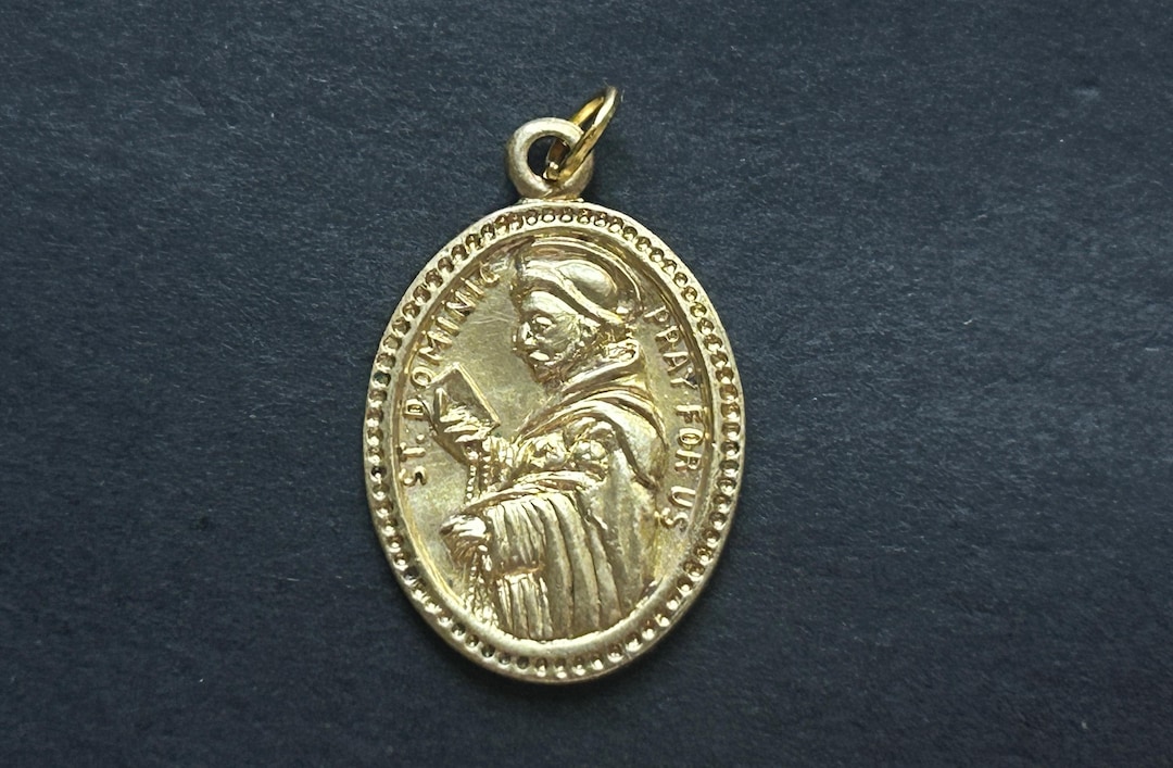 Vintage St Dominic Religious Medal, Patron Saint of Astronomers, Infant ...