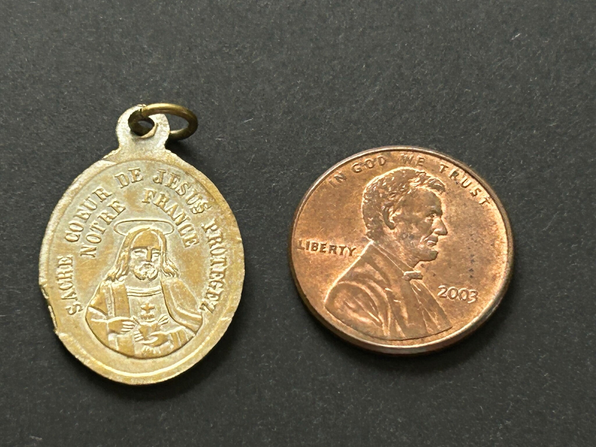 Vintage Brass Miraculous Medal