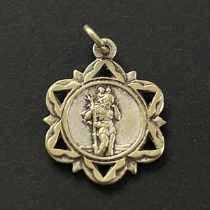 Vintage Sacred Heart of Jesus Religious Medal/Pendant, Open Cut Design, Sacred Heart Medal, Our Lady Of My Carmel, Vintage Catholic Medal
