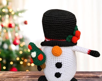 Crochet Snowman Gnome Christmas | Amigurumi Snowman Doll | Stuffed Snowman | Gift for Christmas | Holiday Decor Christmas | Cute Snowman