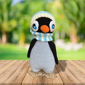 Cute Crochet Penguin Plush Toy | Handmade Emperor Penguin Amigurumi Doll | Fluffy Miniature Penguin | Small Stuffed Animals Baby Shower Gift