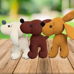 Mini Crochet Dog Plushie | Cute Amigurumi Puppy Toy | Handmade Stuffed Dog Lovey | Crocheted Dog Gift for Baby | Plush Toy for Toddlers