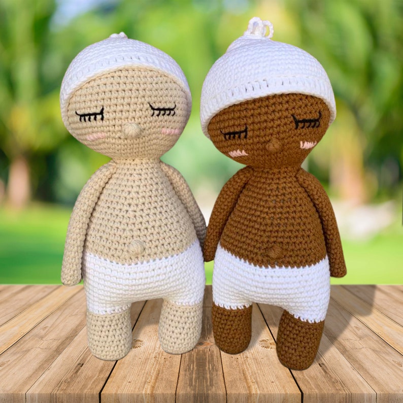 Cute Crochet Dolls for Sale Amigurumi Baby Doll Set Cute Miniature Doll Toy Handmade Doll Gifts for Girls Stuffed Doll Pair image 1