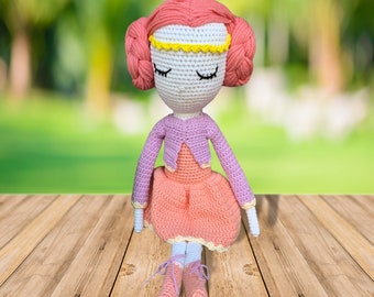 Crochet Ballerina Doll | Amigurumi Ballerina Doll | Handmade Ballerina Plush Doll | Crochet Ballet Doll | Gift for Daughter | Crochet Doll