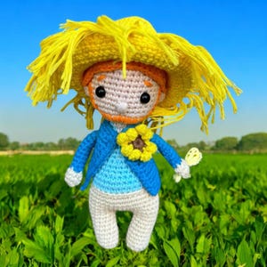 Vincent Van Gogh Puppe gehäkelt | Mini Amigurumi Gogh Stofftier | Kleines handgefertigtes Van Gogh Spielzeug | Künstler Maler, Häkelzeug & Geburtstagsgeschenk