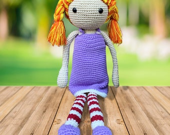 Mini peluche pour poupée Amigurumi, Jolie poupée au crochet, Poupée douce faite main, Petite poupée miniature, Cadeaux faits main pour fille, Jouets au crochet à vendre