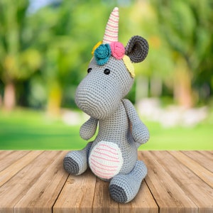 Handmade Crocheted Unicorn Plushie | Amigurumi Stuffed Unicorn Toy for Girls | Unique Handmade Gifts | Unicorn Unique Gifts for Little Girls