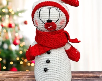 Cute Snowman Christmas Decor | Crochet Snowman Amigurumi | Handmade Snowman Charm | Miniature Snowman | Home Decor | Snowman Decoration