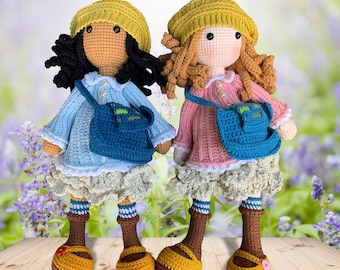 Muñecas de ganchillo para niños / Muñeca amigurumi en venta / Muñeca bebé hecha a mano / Juguetes de peluche de ganchillo para niñas / Regalo de cumpleaños único en miniatura