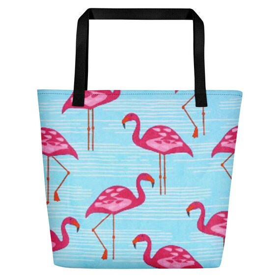 flamingo beach bag