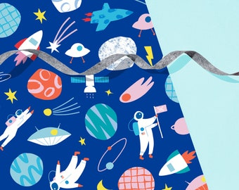 Interstellar Space Wrapping Paper Sheet / 29" x 20" Sheet / Gift Wrap / Cute