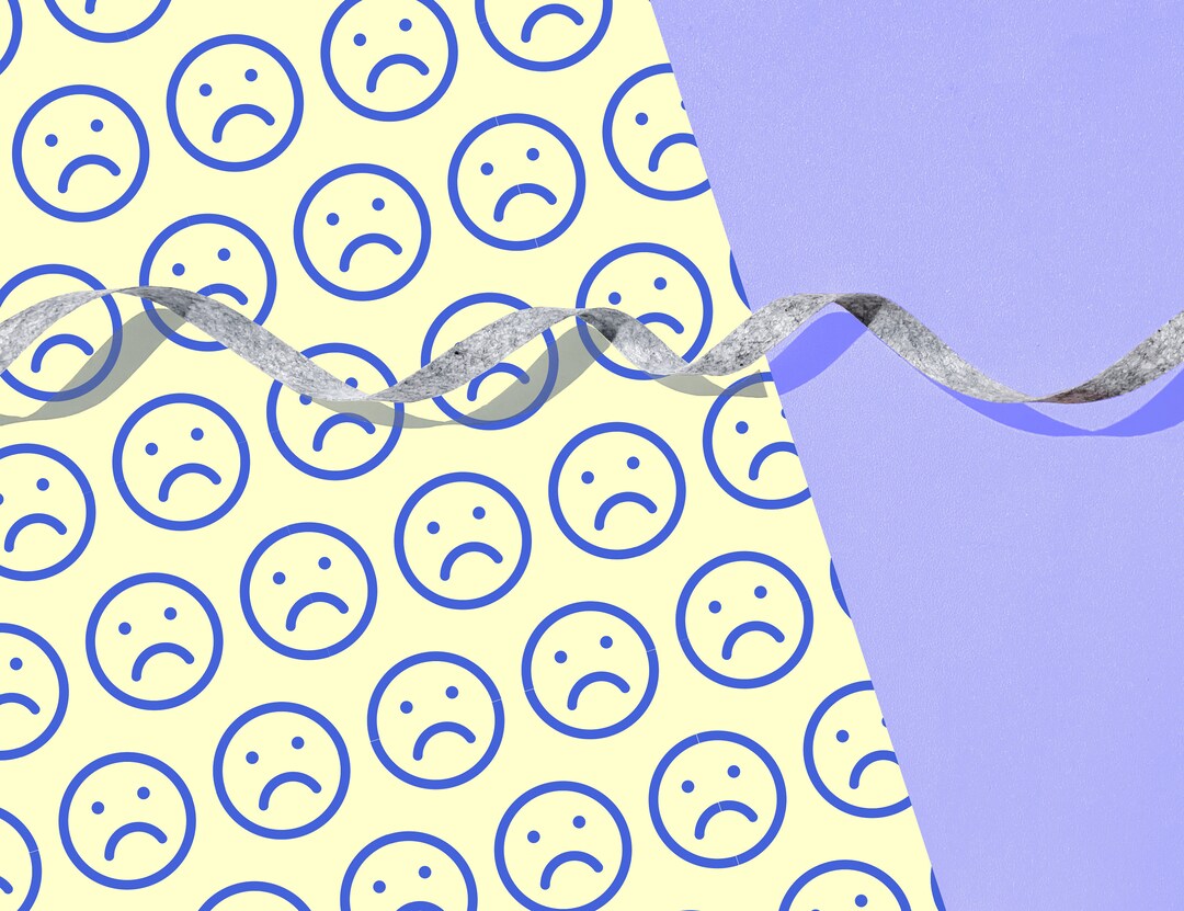 Sad Face Wrapping Paper Sheet - Gift Wrap 29