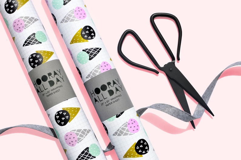 Ice Cream Gift Wrap 29 X 20 Sheet / Wrapping Paper Etsy