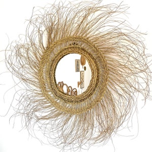 SOLEIL straw mirror - Moroccan wall mirror