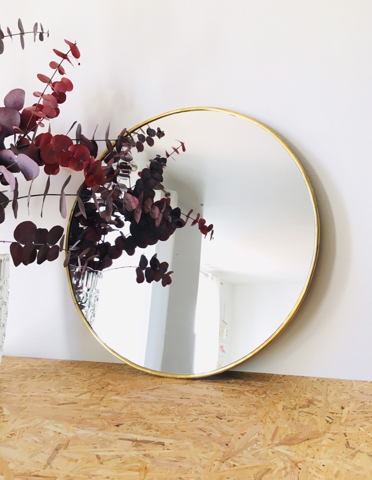 Miroir Doré Laiton Rond