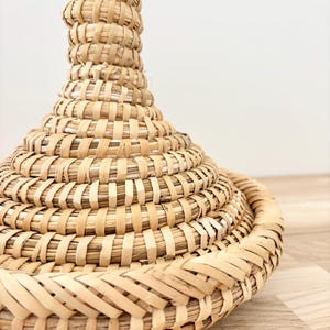 Moroccan Tagine Basket with Lid – Handwoven Palm Fiber Storage – Boho Kitchen Organizer image 3